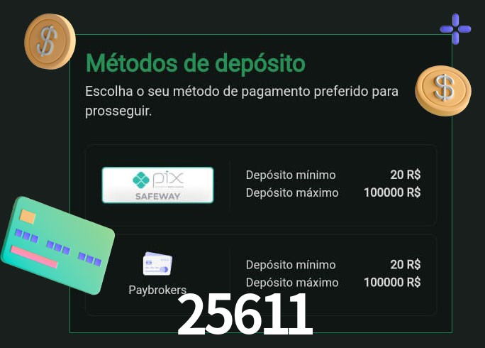 O cassino 25611 oferece uma grande variedade de métodos de pagamento